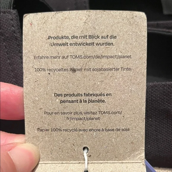 New Toms Black Canvas Slip-On Loafers - Picture 12 of 16